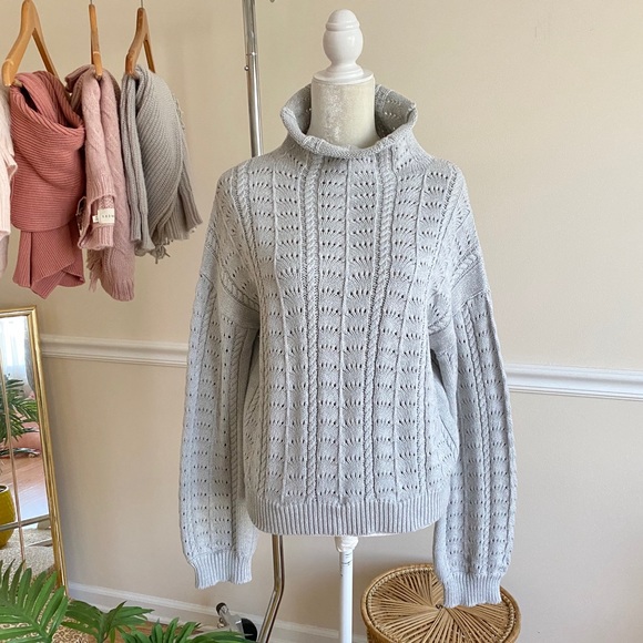 Lovers + Friends Sweaters - Lovers + Friends Libra Grey Roll Neck Sweater M